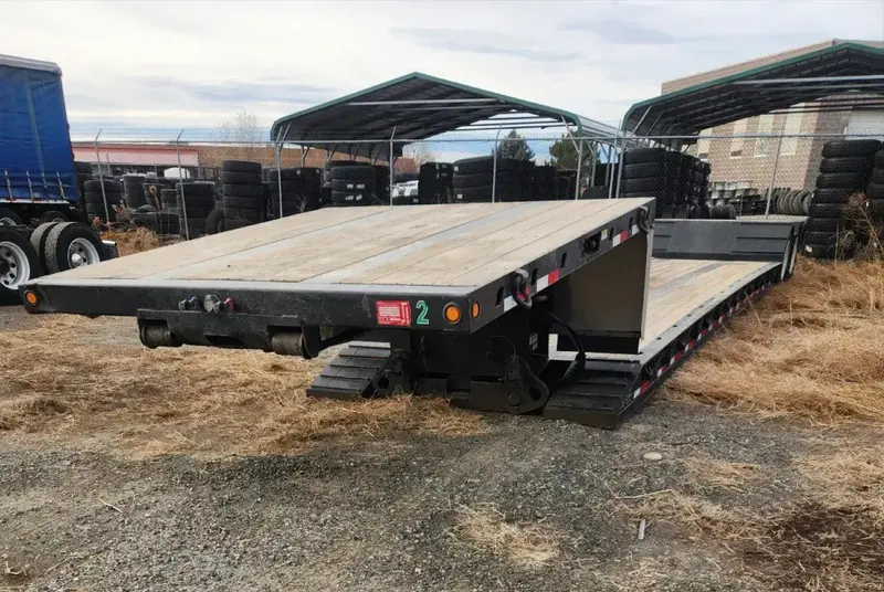 2023 Alpha Double Drop Lowboy Trailer | Model Hd A80mg | Overall Length 48' | Load Capacity 40 Tons | Used 1