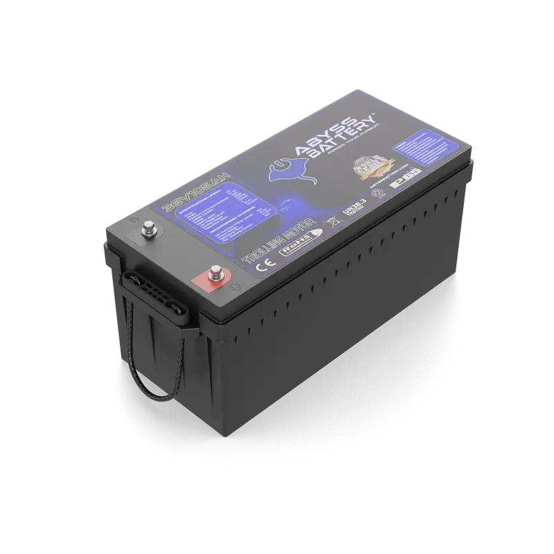 Abyss® | Lithium Trolling Motor Battery | Model Ab-36V105-Bt | Voltage 36V 105Ah | Group 4D | Bluetooth Bms | Built-In Heating | Ip65 Waterproof 1