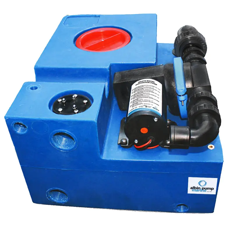 Albin Group 12 Gallon (47L) Waste Water Tank Cpl Diaphragm - 12V [03-02-007] 1