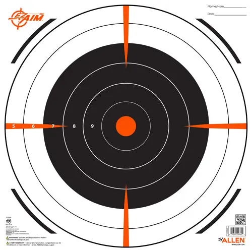 Allen Ez Aim Bullseye Target - 12-Pk 12"X12" 1