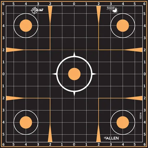 Allen Ez Aim Splash Adhesive - Grid Target 5-Pk 12"X12" 1