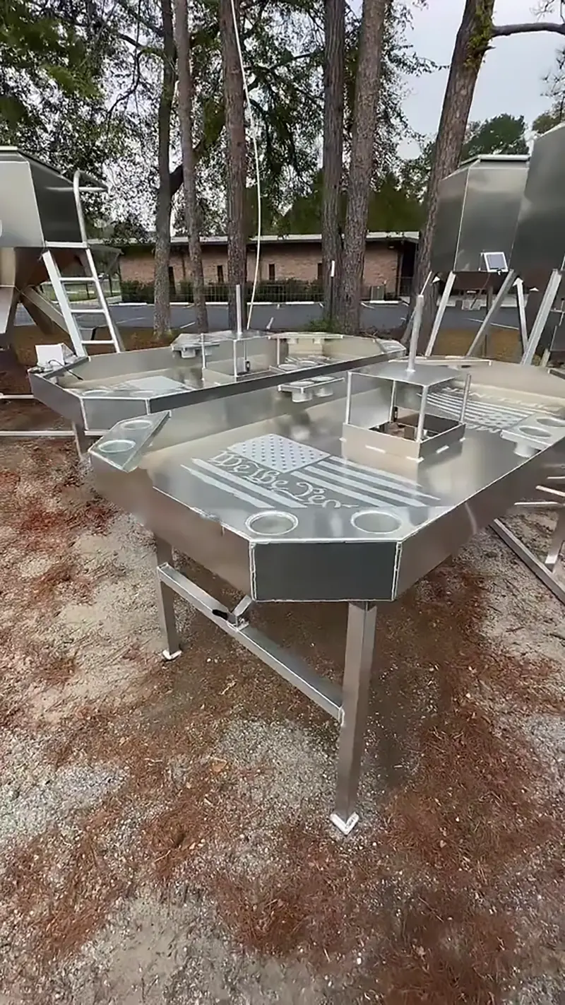 Aluminum Outfitters Crawfish Tables | Heavy-Duty Aluminum Build | Width 36" | Length 96" | For Catering, Events & Backyard Boils 1