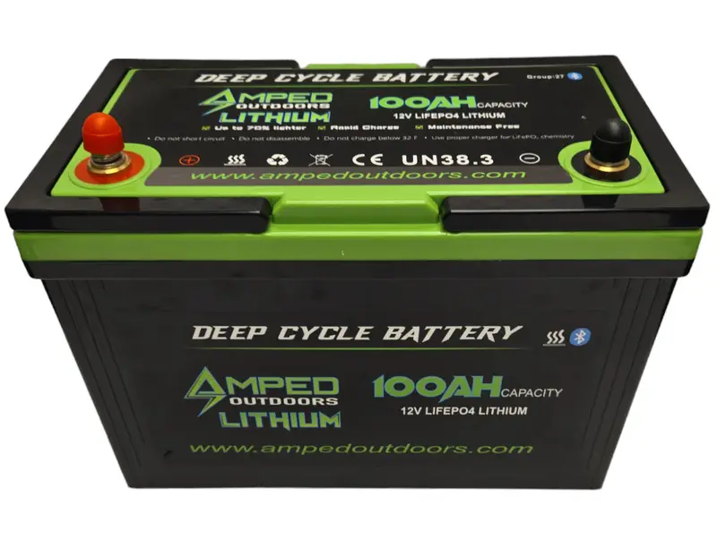 Amped Outdoors Lithium Battery (Lifepo4) | Nominal Capacity 100Ah | Nominal Voltage 12V 1