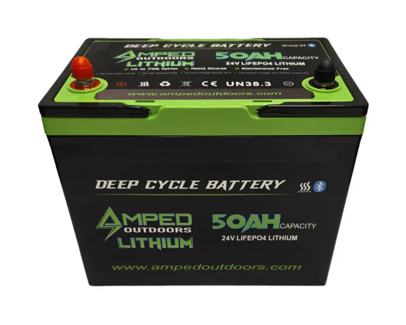 Amped Outdoors Trolling Motor Lithium Battery (Lifepo4) | Nominal Voltage 24V | Nominal Capacity 50Ah 1