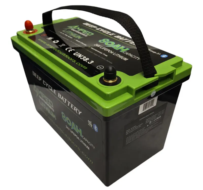 Amped Outdoors Trolling Motor Lithium Battery (Lifepo4) | Nominal Voltage 24V | Nominal Capacity 80Ah | Ip67 Waterproof 1
