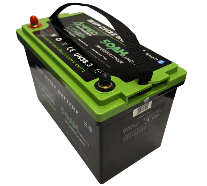 Amped Outdoors Trolling Motor Lithium Battery System (Lifepo4 Batteries In Parallel) | Nominal Voltage 36V | Nominal Capacity 100Ah 2