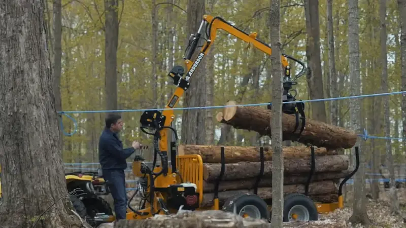 Anderson Log Loader | Model M-115 | Grapple Opening 36" Inches | Horsepower 50-75 Hp | For Tractors 1