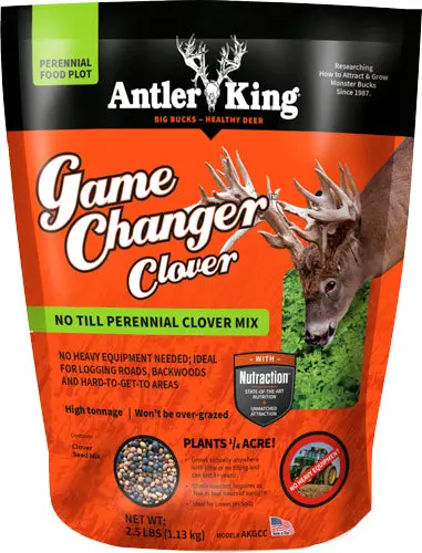 Antler King® | Game Changer Clover 2.5 Lb Bag | Perennial Food Plot Seed | For 1/4 Acre 1