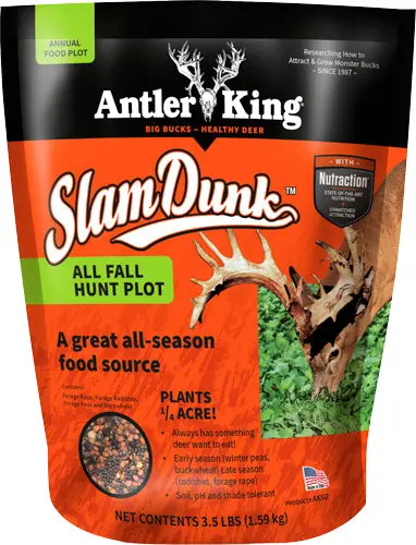 Antler King® | Slam Dunk 3.5 Lb Bag | Fall Annual Food Plot Seed | For 1/4 Acre 1