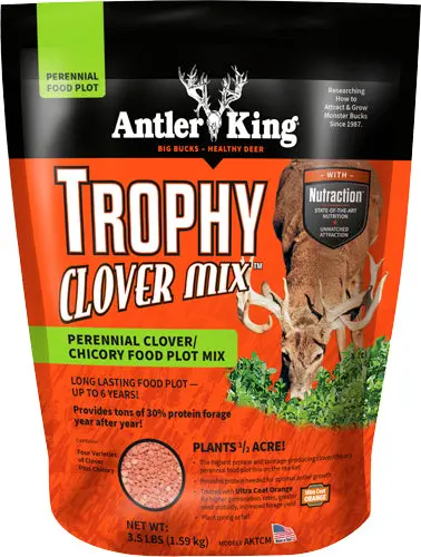 Antler King® | Trophy Clover 3.5 Lb Bag | Perennial Food Plot Seed | For 1/2 Acre 1