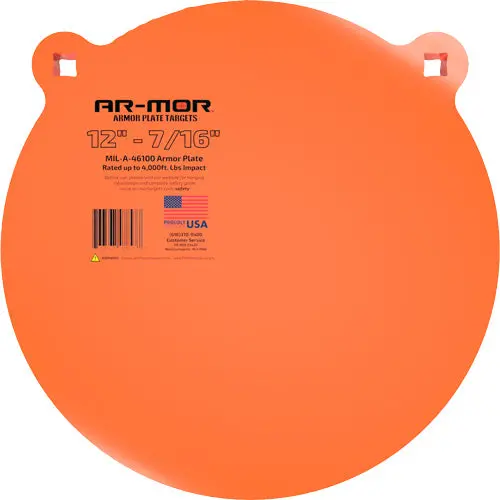 Ar-Mor 12" Mil41600 Steel Gong - 7/16" Thick Steel Orange Round 1