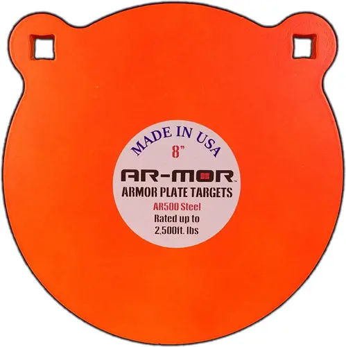 Ar-Mor 8" Ar500 Steel Gong - 3/8" Thick Steel Orange Round 1