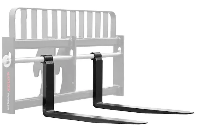 Arrow Block Forks | Model 732‑2‑48A25003 | 48" Working Width | High‑Strength Boron‑Carbon Alloy Steel | For Telehandlers 1