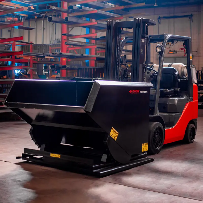 Arrow Trash Hopper | Hp-6000- Series | Capacity 1–2.5 Cubic Yard | Width 41.5"-51.5" | Horsepower 50-110 Hp | For Telehandlers 1