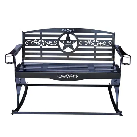 Asf Texas Rocking Bench | Model Txrb | Wide 55" | Weight 110 Lbs | For Outdoor Relaxation 1