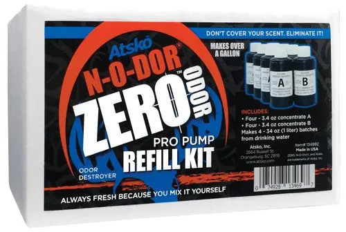 Atsko Zero N-O-Dor Oxidizer - Pro Pump Refill Kit Makes 1Gal 1