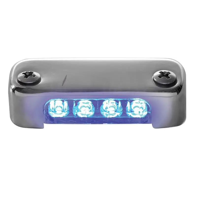 Attwood Blue Led Micro Light W/Stainless Steel Bezel  Vertical Mount [6350B7] 1