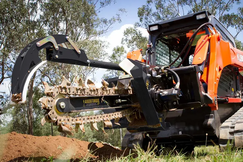 Auger Torque | Earth Drill Trencher | Model Xhd-36 | 14" Width | Hydraulic Flow 16 To 25 Gpm | Planetary Gearbox | For Skid Steers 1