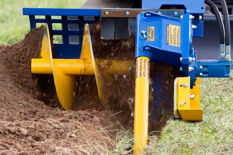 Auger Torque | Earth Drill Trencher | Model Xhd-48 | 12" Width | Shaft Planetary Gearbox | Hydraulic Flow 18 To 30 Gpm | 5 To 7.5 Tons | For Skid Steers 1