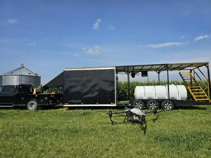 Avarydrone Flight Deck Drone Trailer | Model Front-2 | Deck Width 56" | 85-Gallon Mixing Tank 1