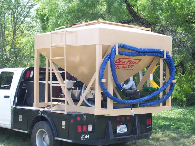 Aws Blind Quik Feed Trailer | 3 Ton Single Axle & 4.5 Ton Double Axle | Widths 84"-96" | Hydraulic Flow 20-35 Gpm | Horsepower 25-50 Hp | For Skid Steers, Utvs, Atvs & Tractors 1