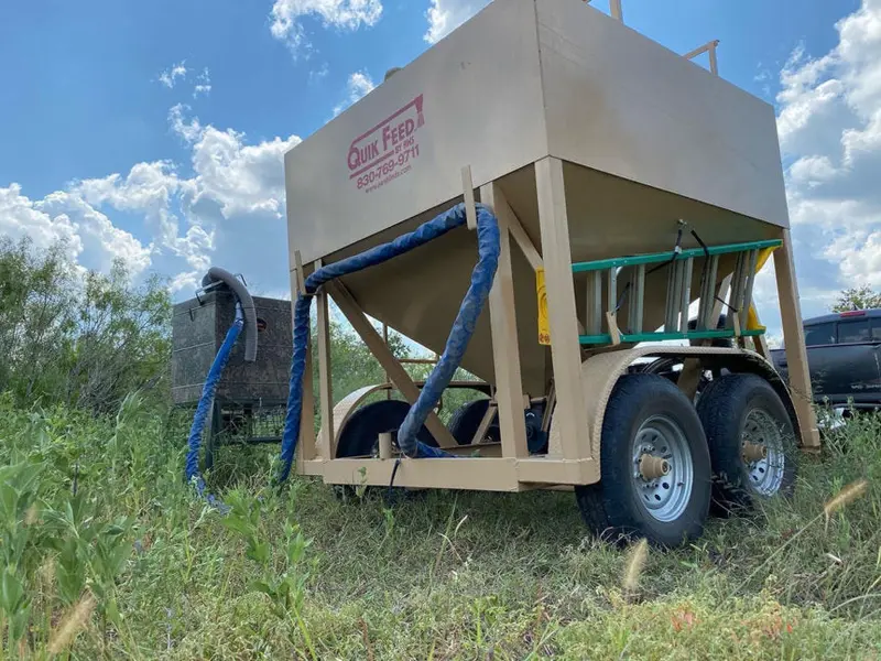 Aws Blind Quik Feed Trailer | 3 Ton Single Axle & 4.5 Ton Double Axle | Widths 84"-96" | Hydraulic Flow 20-35 Gpm | Horsepower 25-50 Hp | For Skid Steers, Utvs, Atvs & Tractors 10