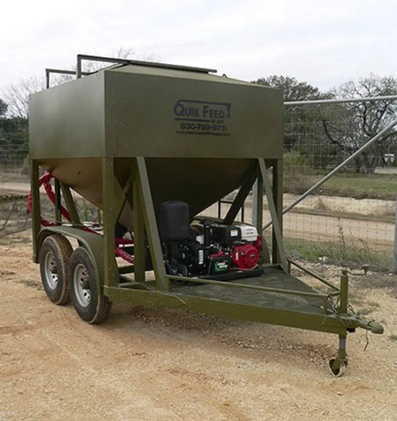 Aws Blind Quik Feed Trailer | 3 Ton Single Axle & 4.5 Ton Double Axle | Widths 84"-96" | Hydraulic Flow 20-35 Gpm | Horsepower 25-50 Hp | For Skid Steers, Utvs, Atvs & Tractors 3