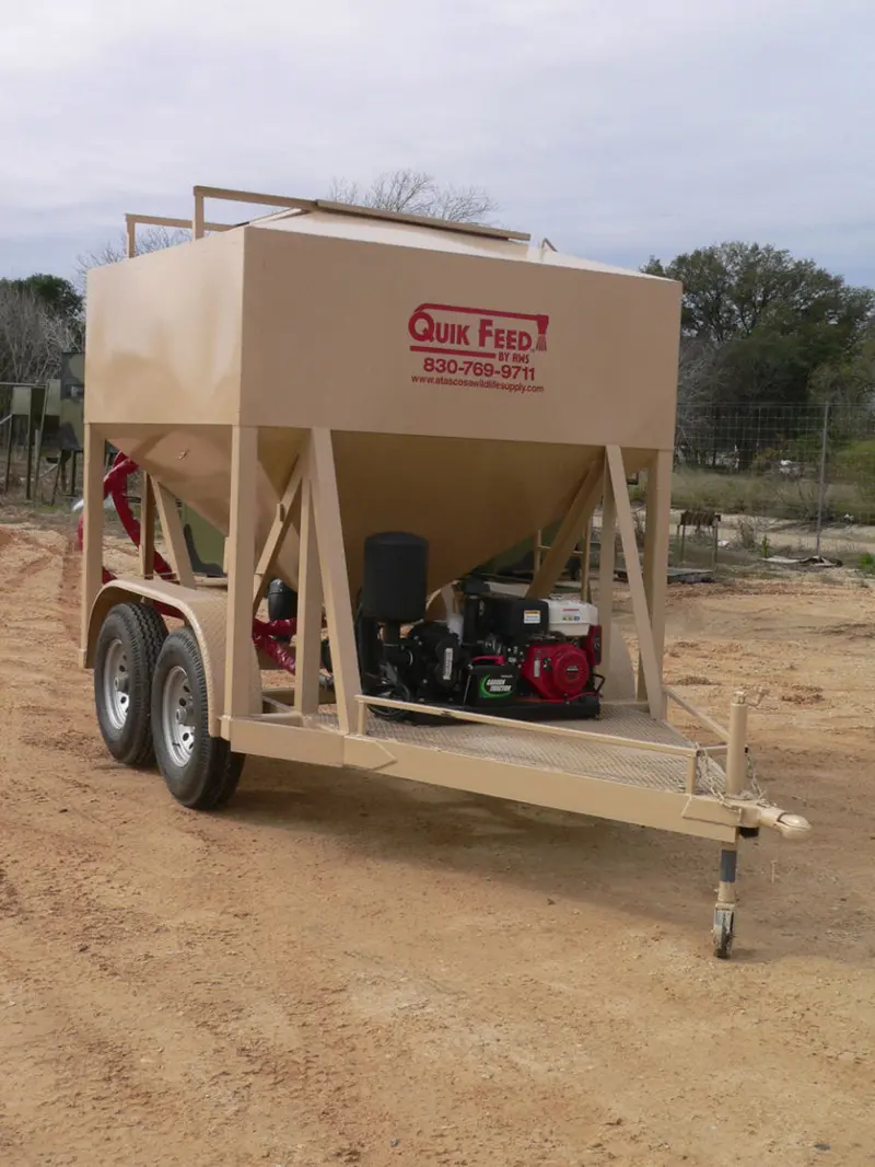Aws Blind Quik Feed Trailer | 3 Ton Single Axle & 4.5 Ton Double Axle | Widths 84"-96" | Hydraulic Flow 20-35 Gpm | Horsepower 25-50 Hp | For Skid Steers, Utvs, Atvs & Tractors 4
