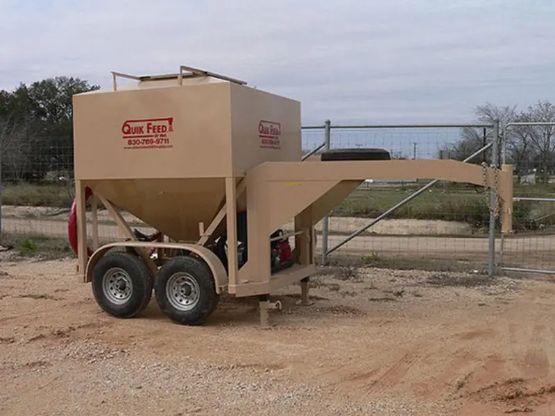 Aws Blind Quik Feed Trailer | 3 Ton Single Axle & 4.5 Ton Double Axle | Widths 84"-96" | Hydraulic Flow 20-35 Gpm | Horsepower 25-50 Hp | For Skid Steers, Utvs, Atvs & Tractors 6