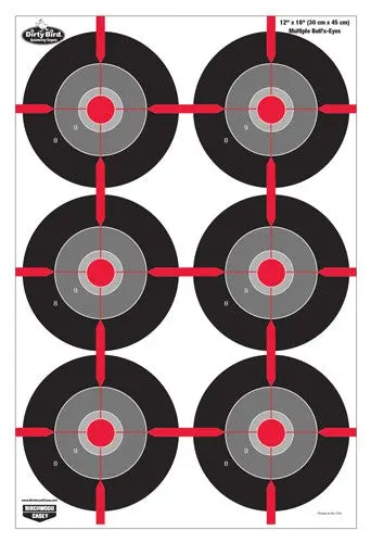 B/C Target Dirty Bird 12"X18" - Multiple Bull's-Eye 8 Targets 1