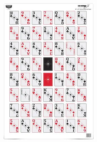 B/C Target Eze-Scorer 23"X35" - 52-Card Shoot-Up 5 Targets 1