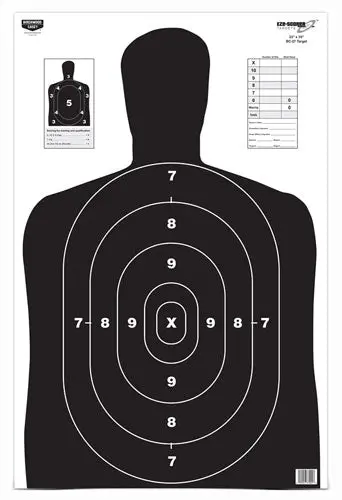 B/C Target Eze-Scorer 23"X35" - Bc27 Silhouette 5 Targets 1