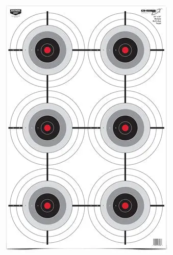 B/C Target Eze-Scorer 23"X35" - Multiple Bull's-Eye 5 Targets 1