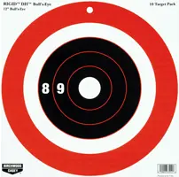 B/C Target Rigid Paper 12" - Bull's-Eye Dh 10 Targets 1