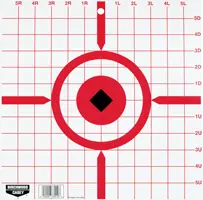 B/C Target Rigid Paper 12" - Crosshair Sight-In 10 Targets 1
