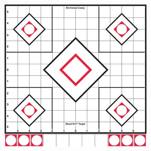 B/C Target Shoot-N-C 12" - White/Black Sight-In 5 Targets 1
