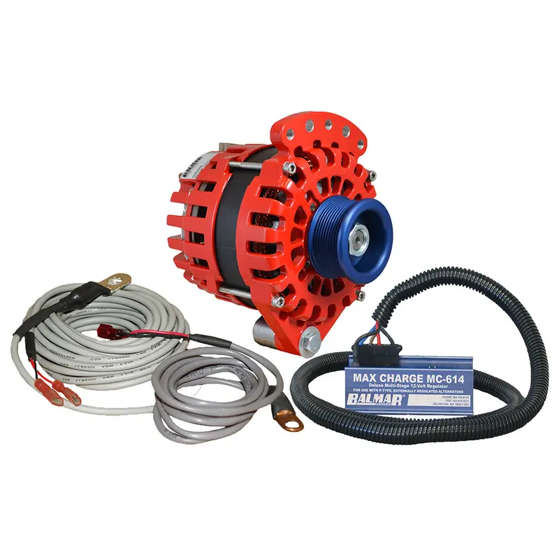 Balmar Alternator 1-2" Single Foot J10 Serpentine Pulley Regulator  Temp Sensor - 170A Kit - 12V [Xt-Sf-170-J10-Kit] 1