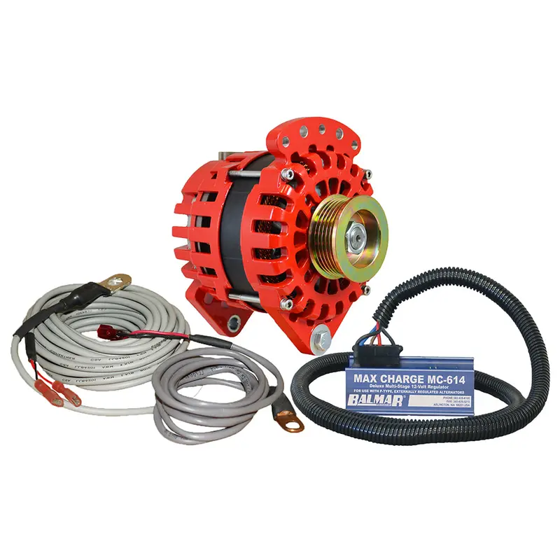 Balmar Alternator 3.15" Dual Foot Saddle K6 Serpentine Pulley Regulator  Temp Sensor - 170A Kit - 12V [Xt-Df-170-K6-Kit] 1
