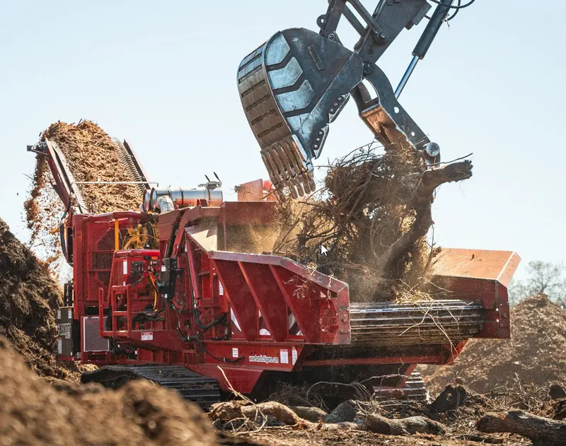 Bandit Horizontal Grinder | 2025 Model Hm-6420 | Width 11' 3" Inches | Engine Horsepower 1,200 Hp | Standard Impact Detection System 1