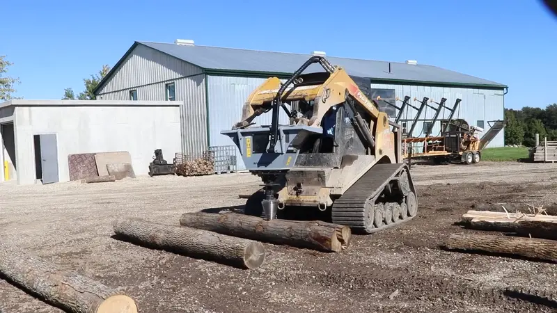 Baumalight Log Splitter | Model Rss380, Rss580 & Rss780 | Attachment Size 14" X 8" | 20 - 55 Gpm | For Skid Steers 1