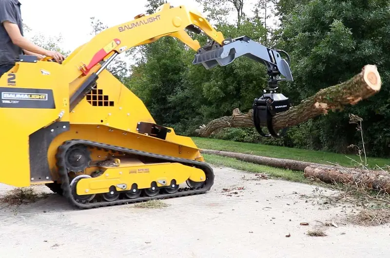 Baumalight Mini Skid-Steer Log Grapple W/ Rotator | Model Lmr316g | Width 34" | 5-20 Gpm | For Mini Skid Steers 1