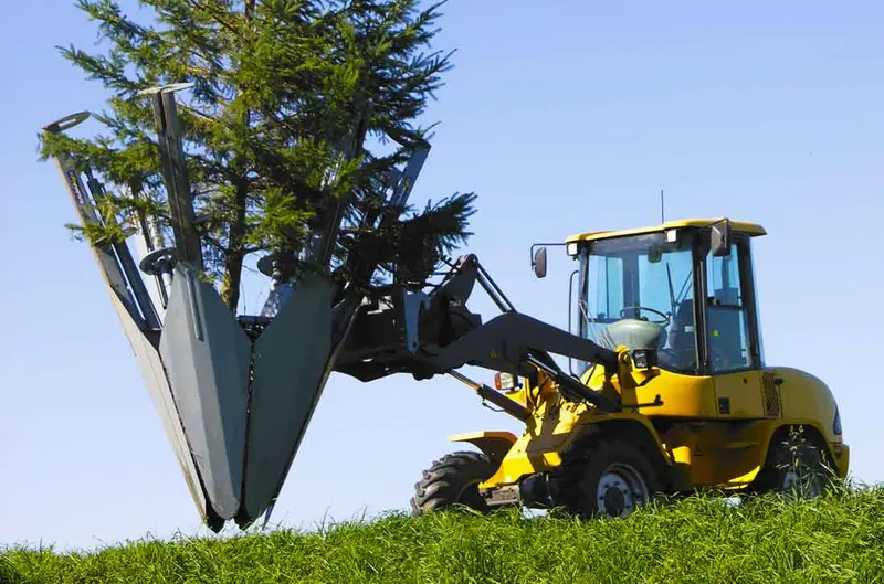 Baumalight Tree Spade Dual Hinged 6 Blade | Model St650 | 50" Root Ball Diameters | 5 - 20 Gpm | For Skid Steers 1