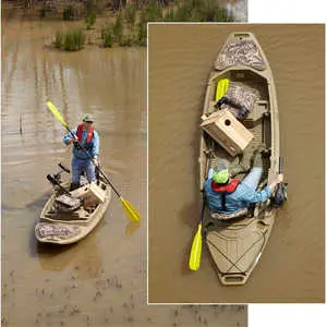 Beavertail | Stealth 2000 Sneakboat With Motor Mount And Additional Seat | Width 44" | Weight 126 Lbs | For Hunters, Anglers & Shallow Water Navigation 1