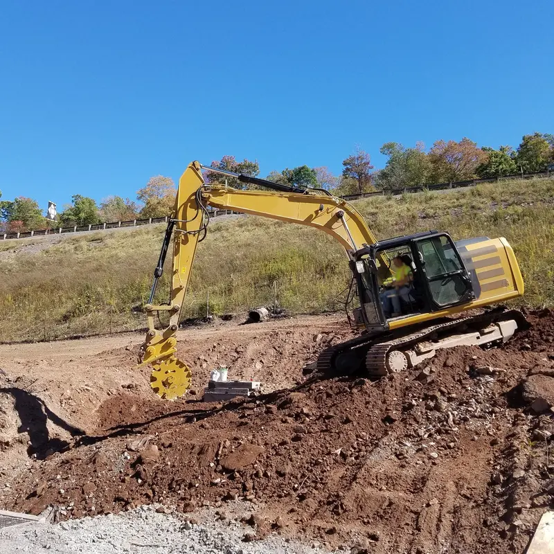Bedrock Attachments Compaction Wheel Group | Model Ecw3x3 | 3 Wheels | Tb Linkage | Width 24" | For Excavator 1