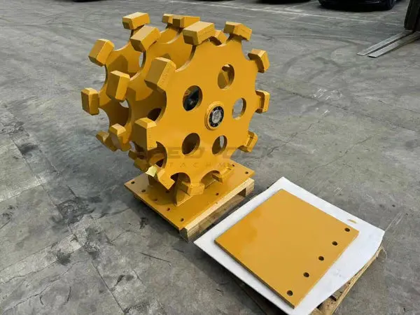 Bedrock Attachments Compaction Wheel | Model Ecw1x3 | 3 Wheels | A, 315, B Linkage | Width 24" | For Excavator 2