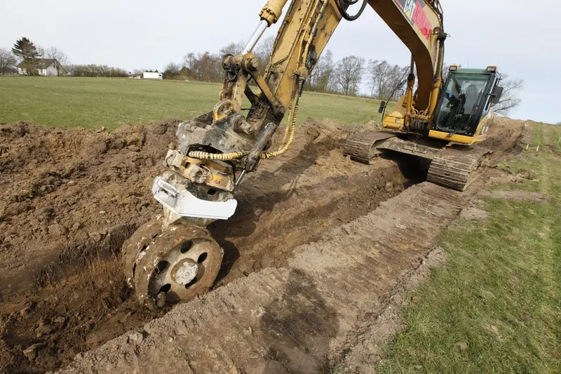 Bedrock Attachments Compaction Wheel | Model Ecw1x4 | 4 Wheels | A, 315, B Linkage | Width 36" | For Excavator 1