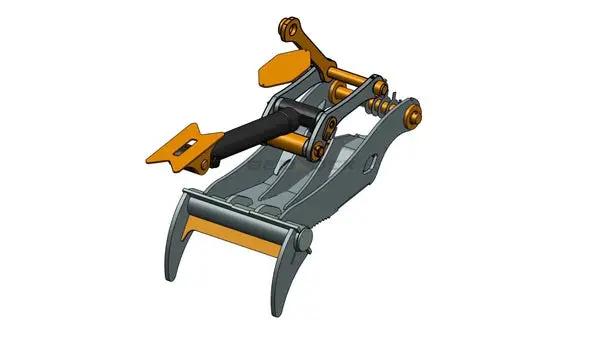 Bedrock Attachments Pin Grabber Thumb | Model Et80-Pg2t48 | Width 46.1" | Pin Size 80Mm | 2 Teeth | Machine Size 20-24 Ton | For Excavators 1