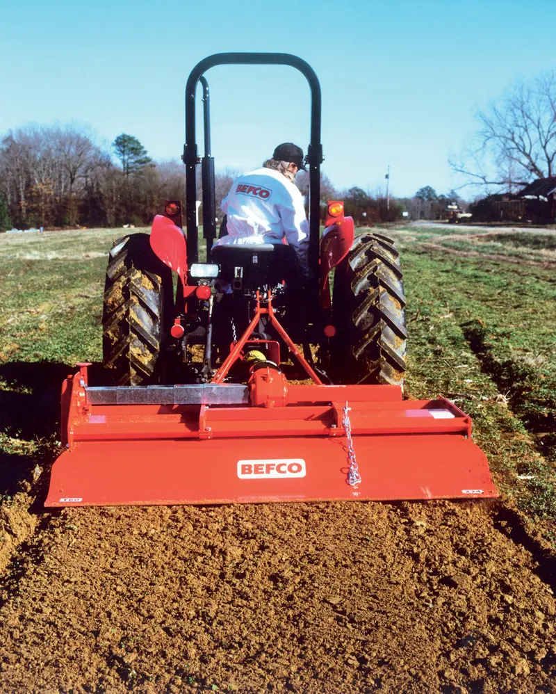 Befco | Till Rite Side-Shift Rotary Tiller | Model T60 Series | 66"–74" Width | Pto 540 Rpm | Cat. 1 Quick Hitch | Horsepower 35 To 60 Hp | For Tractors 1