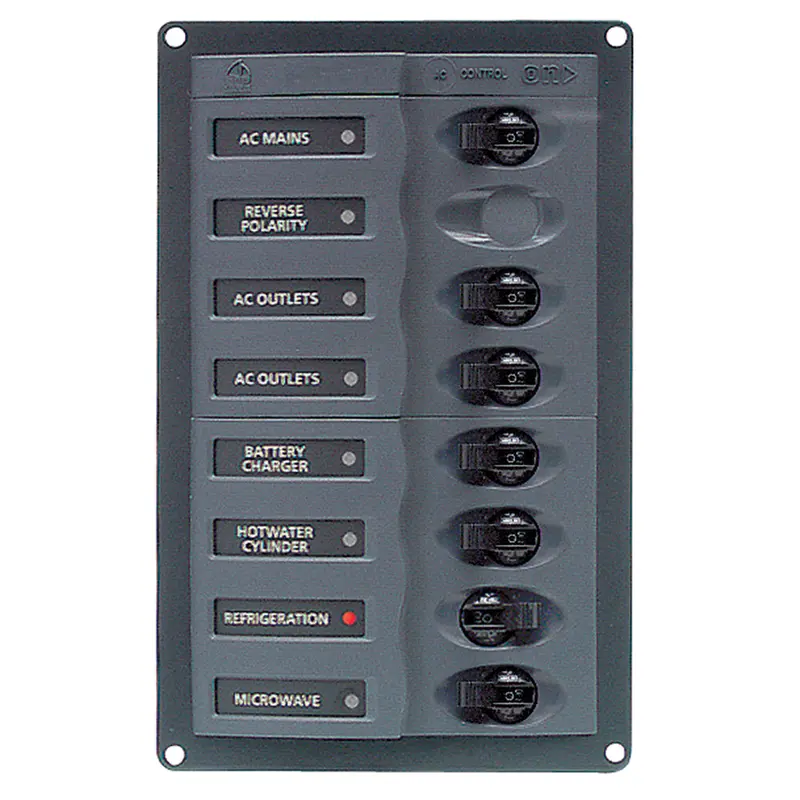 Bep Ac Circuit Breaker Panel W/O Meters, 6 Way W/Double Pole Mains [900-Acm6w-110V] 1