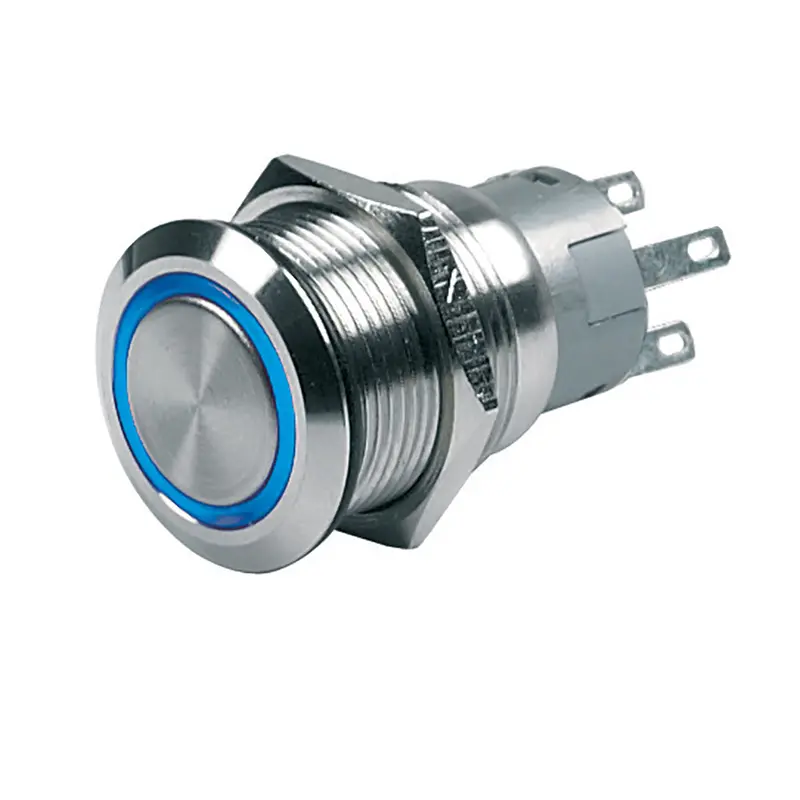 Bep Push-Button Switch 24V Momentary On/Off - Blue Led [80-511-0008-00] 1